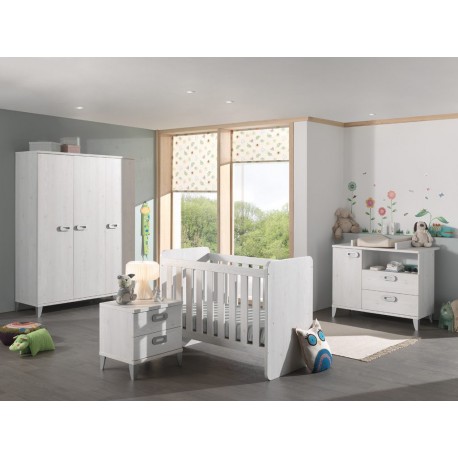 CHAMBRE BEBE LIV COMPLETE AVEC ARMOIRE 2 PORTES