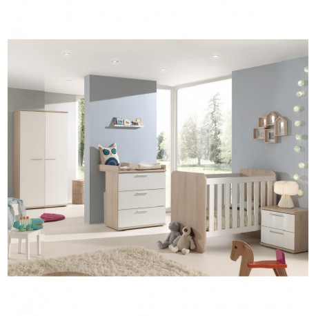 CHAMBRE BEBE DELIA COMPLETE AVEC ARMOIRE 2 PORTES