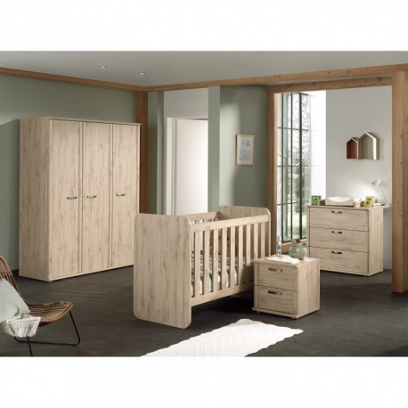 CHAMBRE BEBE ARTHUR COMPLETE AVEC ARMOIRE 3 PORTES