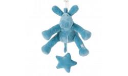 POUDRE D'ETOILES PELUCHE MUSICALE PACO BLEU TURQUOISE